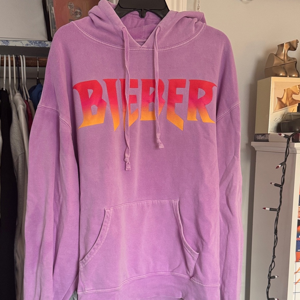 Justin Bieber Justice World Tour Purple Hoodie